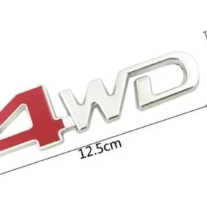 Adesivo 3D Auto 4Wd 4X4 Cromato Metallizzato Alta Qualita