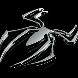 Adesivo 3D Spider Ragno Cromato Alta Qualita Sticker Decal