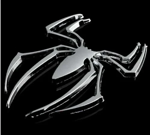 Adesivo 3D Spider Ragno Cromato Alta Qualita Sticker Decal