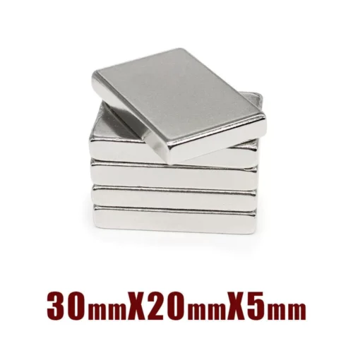 1 Pezzo Magnete al Neodimio NdFeB Rettangolo 30x20x5mm