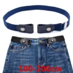 Cintura Elastica Senza Fibbia Per Jeans E Pantaloni 100-200cm Colore Blu