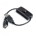 Cavo USB ESCAM Interruttore da 28cm con Interruttore ON/OFF per lampade ecc
