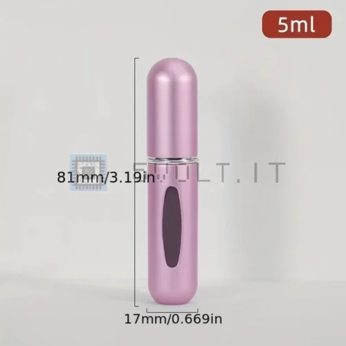 Dispenser 5ml Rosa Opaco Profumo Vuoto Bottiglia Spray