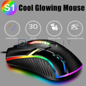 Mouse Cablato da Gaming Alta Luminosità RGB LED Comfort