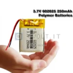 Batteria LiPo al Litio 602025 3.7V 250mAh Ricaricabile