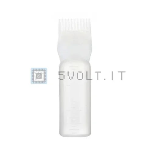 Flacone Trasparente 120ml per Tintura Capelli con Pettine