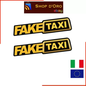 2 Pezzi Adesivi Alta Qualita Fake Taxi Faketaxi In Vinile