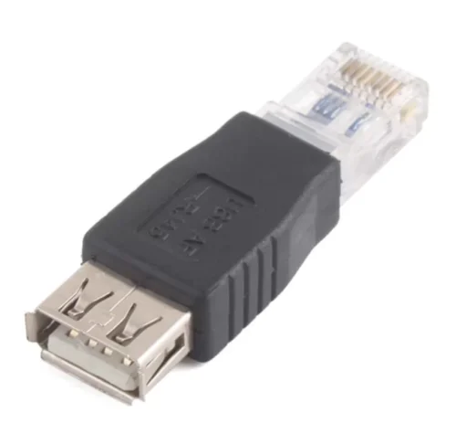 Adattatore Convertitore Rj45 a USB Ethernet Maschio a Femmina