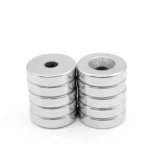 2 Pezzi Magnete Neodimio 20X5Mm Con Foro 5Mm Rotondo N35