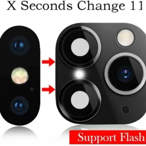 Adesivo fotocamera finta per iPhone X XS Max 11 Pro Max Nero