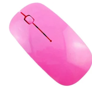 Mouse Wireless 1600 DPI Colore Rosa Semplice Elegante 2.4GHz