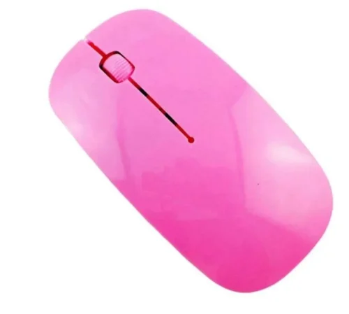 Mouse Wireless 1600 DPI Colore Rosa Semplice Elegante 2.4GHz