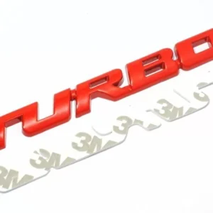 Adesivo Sticker 3D Turbo Rosso Metallizzato Auto